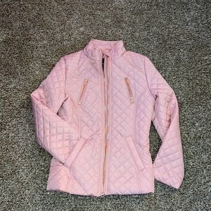 Girls Blush pink Jacket, quilted size 10/12